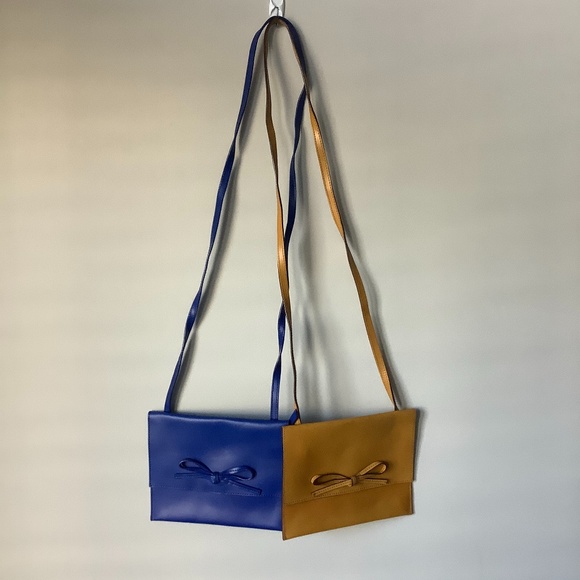 GAP Handbags - GAP Leather Crossbody Bags | (1) Blue (1) Mustard Yellow